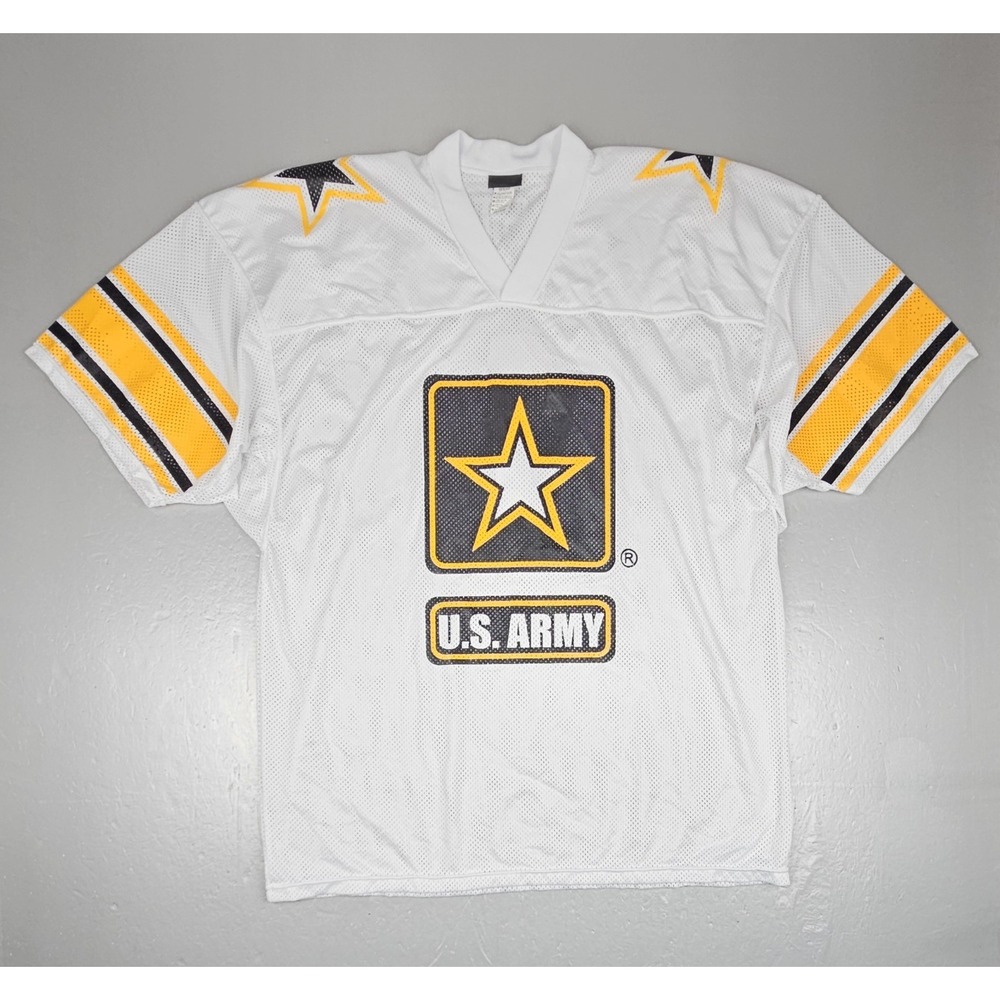 Vintage U.S. Army Football Jersey‎ Mens Large White Army Strong Stitched